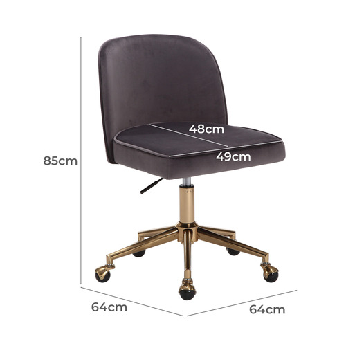 Temple & ster Juliet Velvet Home Office Chair