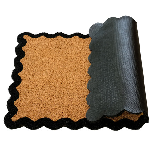 Temple & ster Wavy Edge Coir & Vinyl Doormat