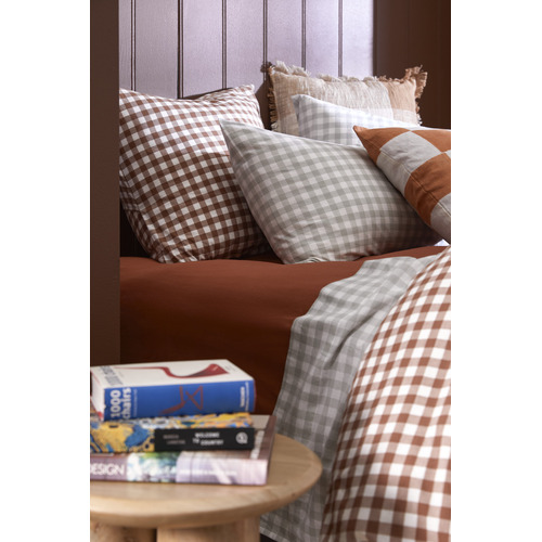 Gingham-Washed-Cotton-Sheet-Set