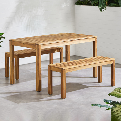 4 Seater Verona Outdoor Dining Table & Bench Set