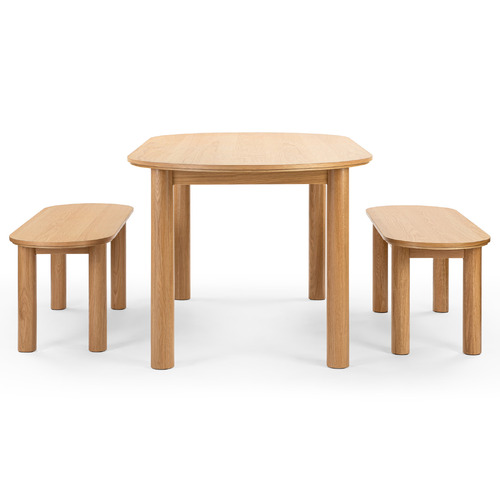 Cannes Oak Wood Dining Bench