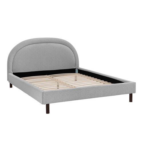 Temple & ster Grey Archie Boucle Queen Bed