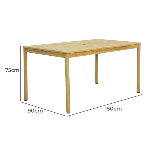 4 Seater Grove Outdoor Dining Table & Bench Set
