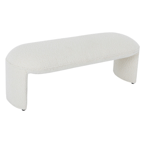Leo Boucle Ottoman Bench