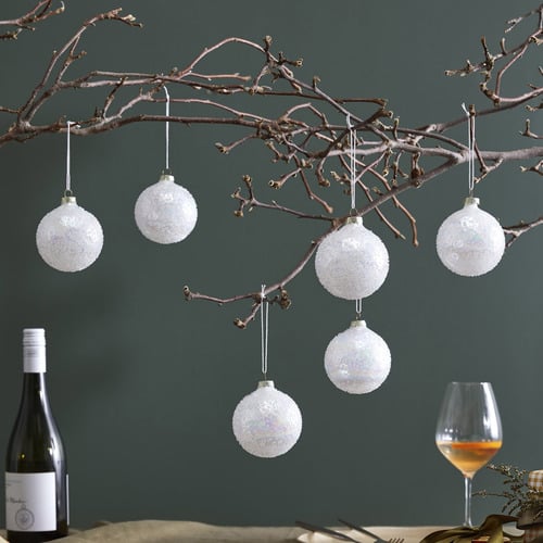 Set-of-6-Iridescent-Sprinkled-Glass-Baubles