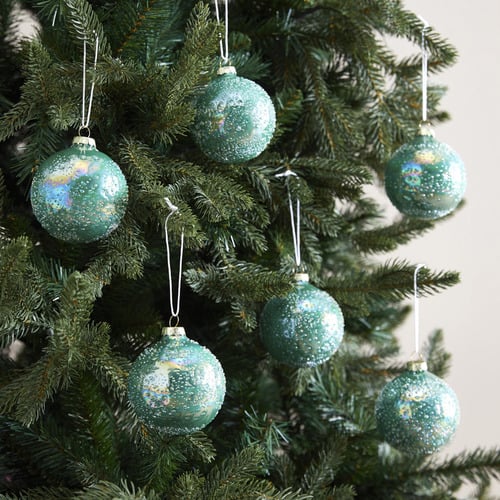 Set-of-6-Iridescent-Sprinkled-Glass-Baubles