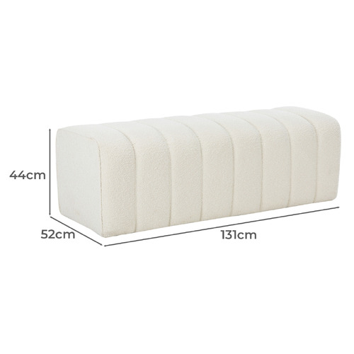 Ora Boucle Ottoman Bench