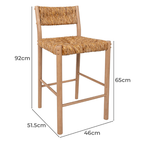 65cm Nadia Ash Wood Barstool