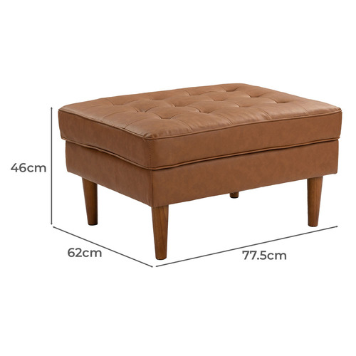 Stockholm Faux Leather Ottoman