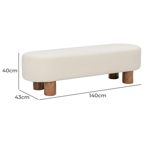 Temple & Webster Dot 140cm Teddy Ottoman Bench