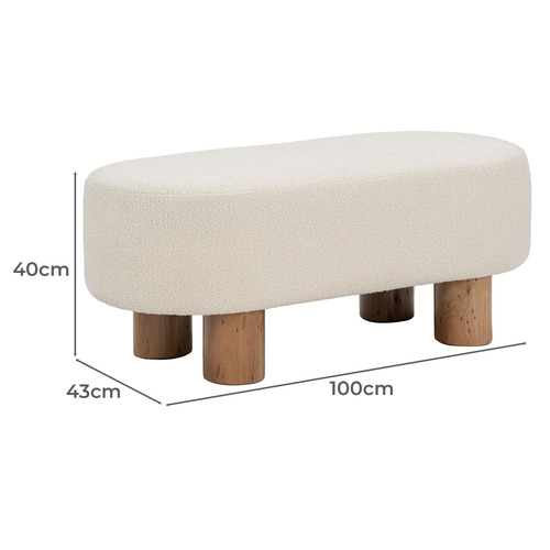 Temple & Webster Dot 100cm Teddy Ottoman Bench