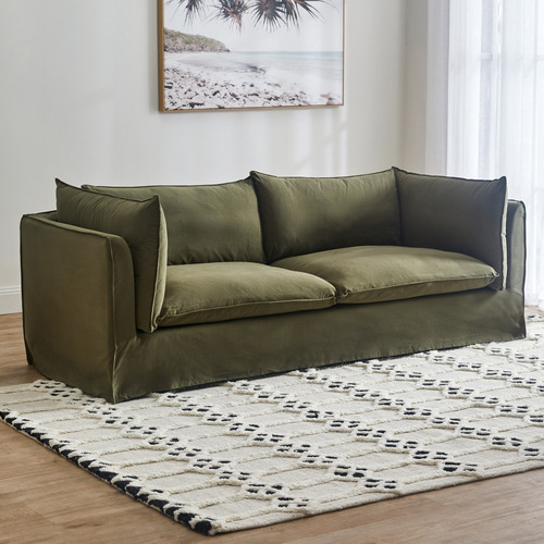 Temple & Webster Jude 3 Seater Slipcover Sofa
