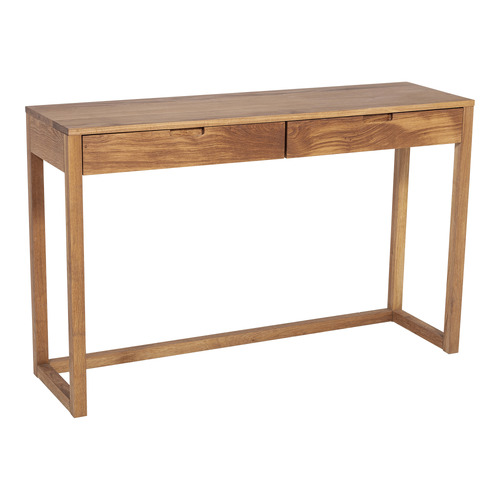 Temple & Webster Olwen Oak Wood Console Table
