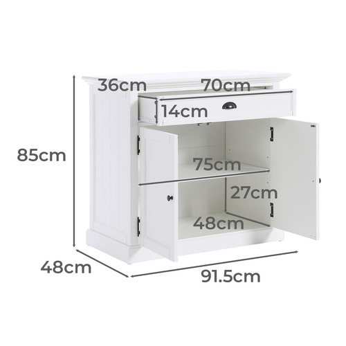 Temple & Webster Hamptons 2 Door Sideboard Buffet