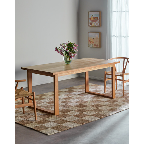 Oak Ski-Leg Dining Table - Modern Country Style