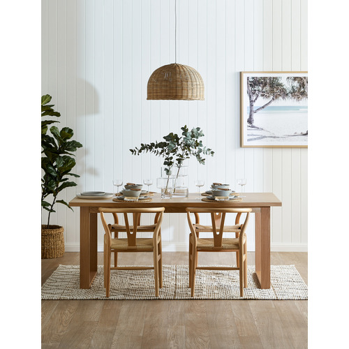 Oak Ski-Leg Dining Table - Modern Country Style