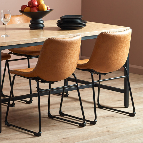 Phoenix-Vintage-Style-Faux-Leather-Dining-Chairs