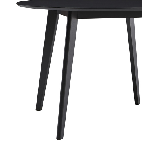 Temple & Webster Black Larsen Round Wooden Dining Table