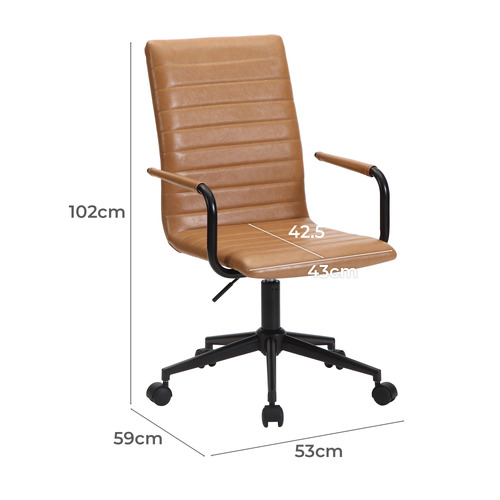 Alvar faux online leather office chair