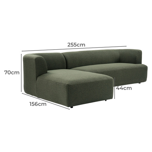 Gala 4 Seater Bouclé Sofa with Chaise