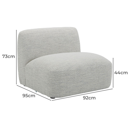 Natural Moab Armless Lounge Chair