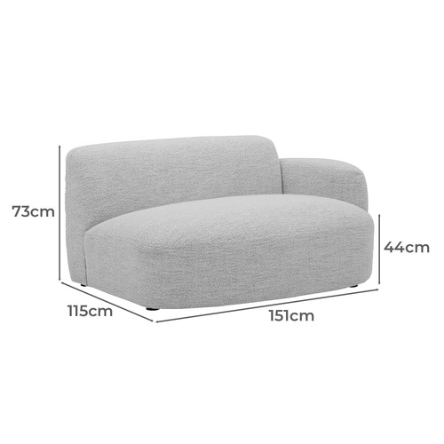 Natural Moab Right Chaise Lounge