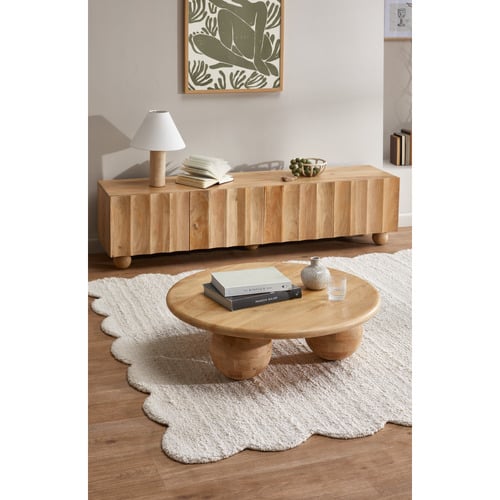 Rowe Boucle Wool-Blend Scalloped Rug