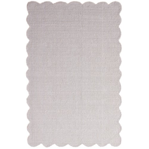 Rowe Boucle Wool-Blend Scalloped Rug