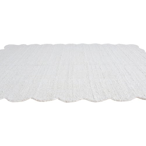 Rowe Boucle Wool-Blend Scalloped Rug