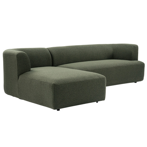 Forest Green Gala 4 Seater Sofa with Left Chaise