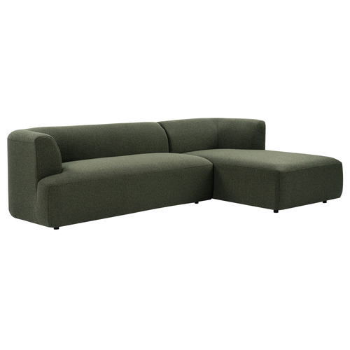 Forest Green Gala 4 Seater Sofa with Right Chaise