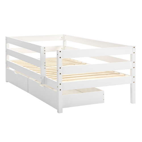 Fraya 2 Drawer Pine Wood Single Bed