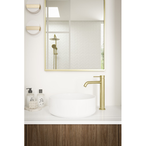 Clovelly-Brushed-Gold-Curved-Tall-Basin-Mixer