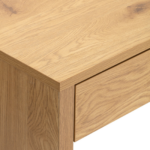 Rhet 2 Drawer Oak Writing Desk - Compact Home Office