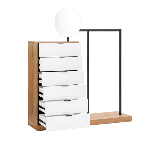 Tessa Wardrobe & Drawers with Mirror