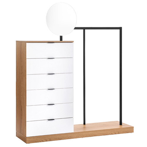 Tessa Wardrobe & Drawers with Mirror