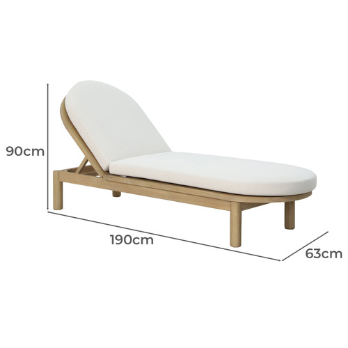 Corfu Acacia Wood Sun Lounge