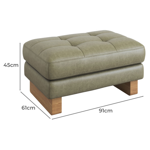 Hunter Leather Ottoman