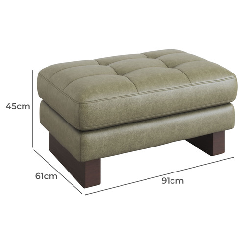 Hunter Leather Ottoman