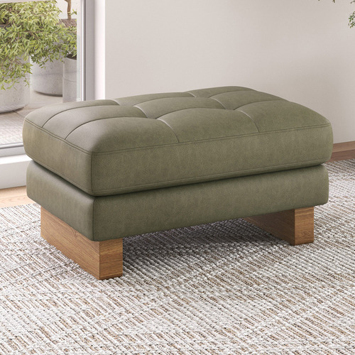 Hunter Leather Ottoman
