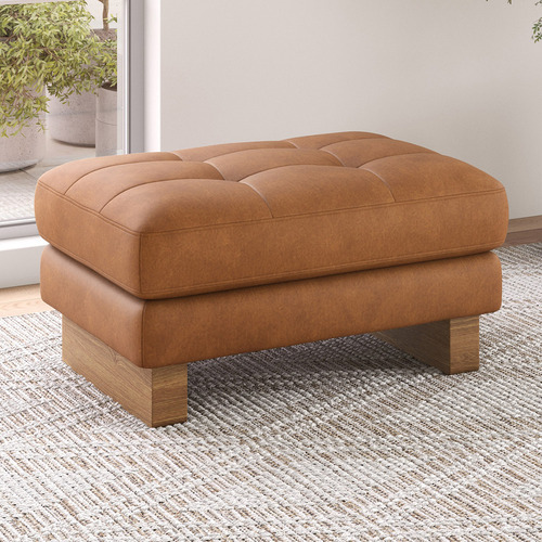 Hunter Leather Ottoman