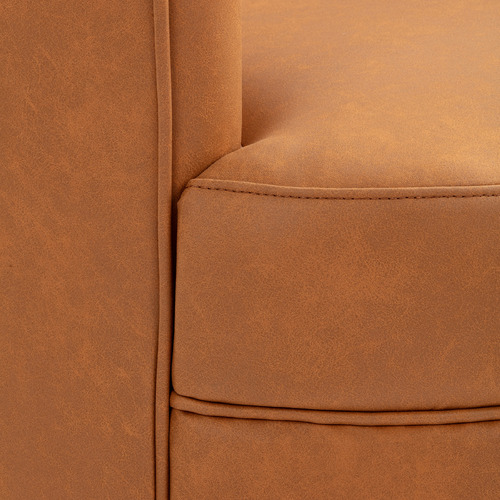 Robbie Faux Leather Swivel Armchair