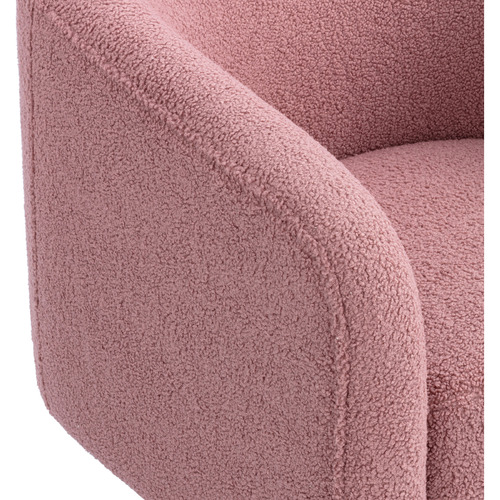 Blush Pink Trilby Teddy Armchair | Temple & Webster