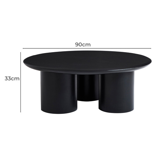 Clover Mango Wood Pillar Leg Coffee Table