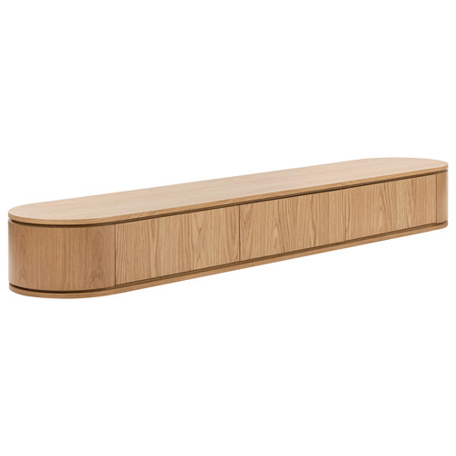 Premium 200cm Cannes Curved Wall-Mounted TV Unit