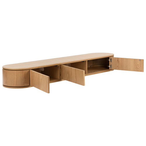 Premium 200cm Cannes Curved Wall-Mounted TV Unit