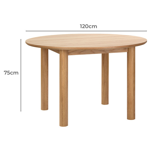 Cannes Oak Wood Dining Table