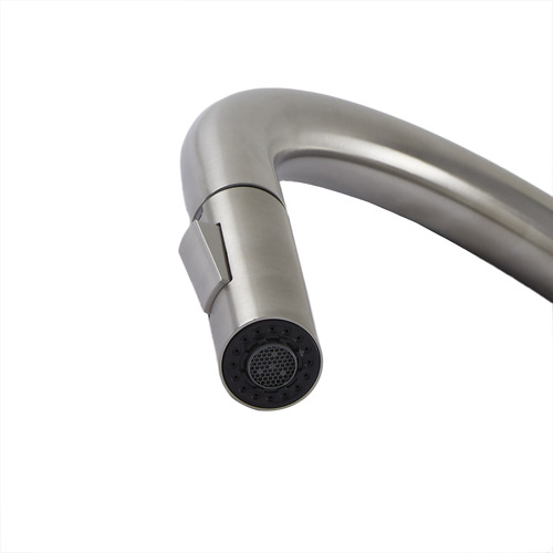 Temple & Webster Clovelly Brushed Nickel Gooseneck PullOut Kitchen