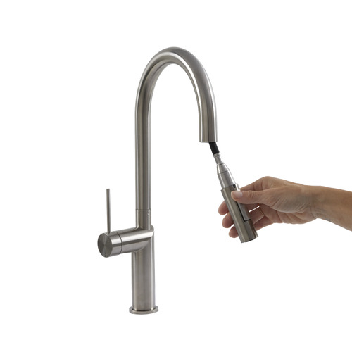 Clovelly Gooseneck PullOut Kitchen Sink Mixer Temple & ster