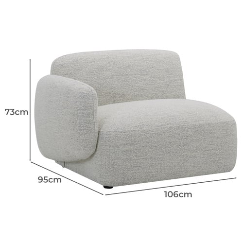 Moab Upholstered Left Corner Lounge Chair